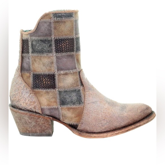 Corral Patchwork Leather Ankle Boot Style #C3167 Size 8 NEW - Picture 3 of 10